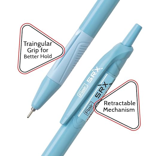 Flair Srx 0.7mm Retractable Blue Ball Pen