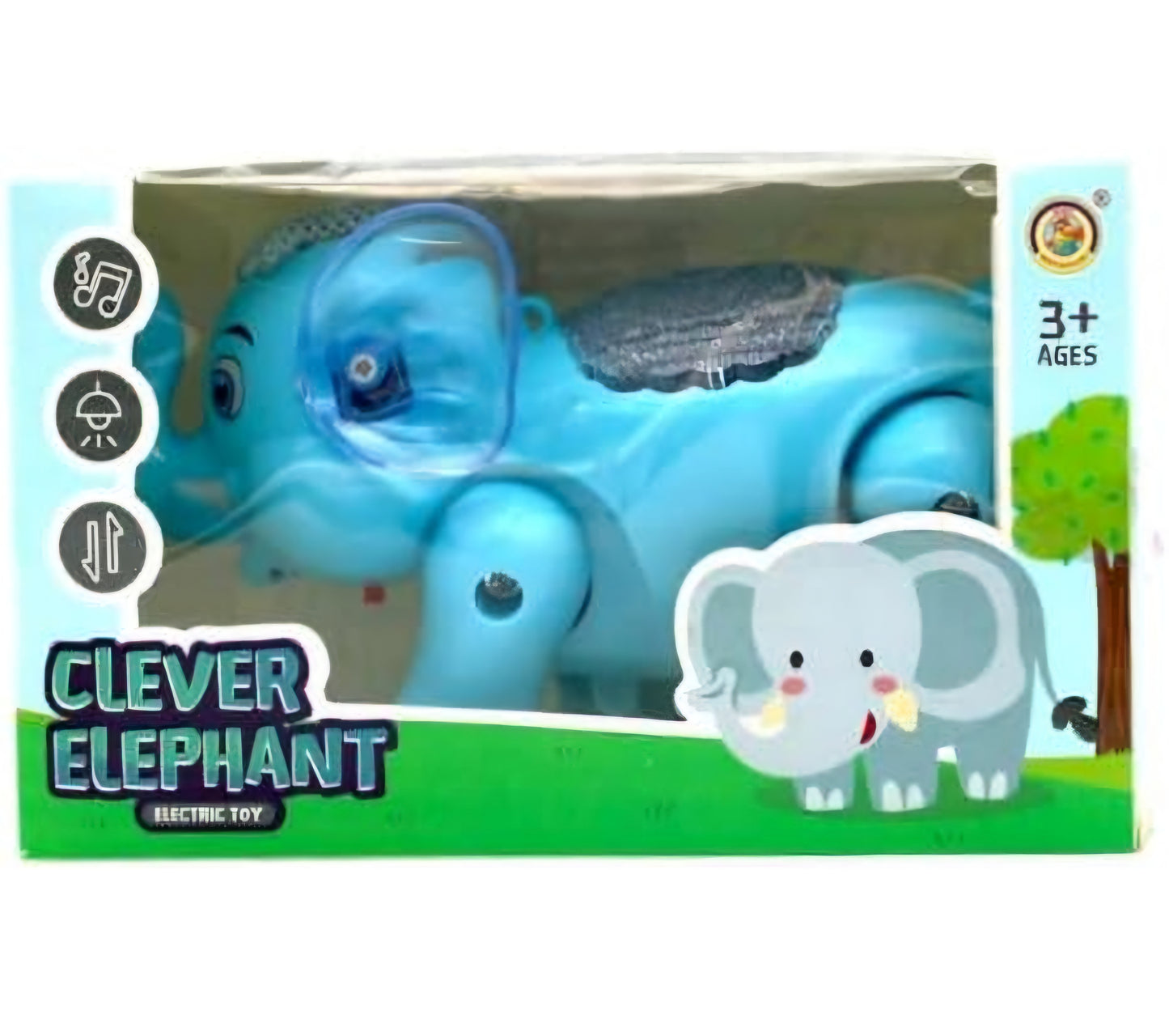 Clever Elephant Musical Walking Toy with Light and Sound for Kids