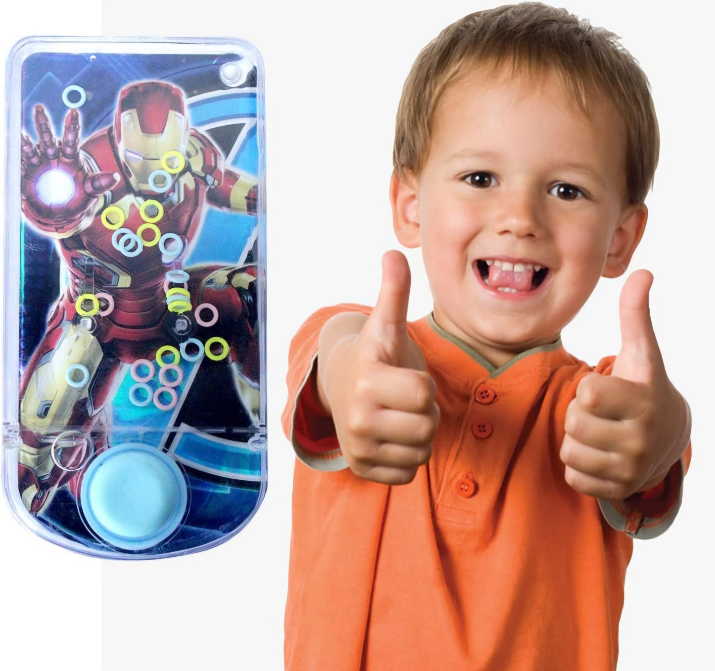 Ring Toss Water Game for Kids Single Button Toy Water Console Handheld Game Toy