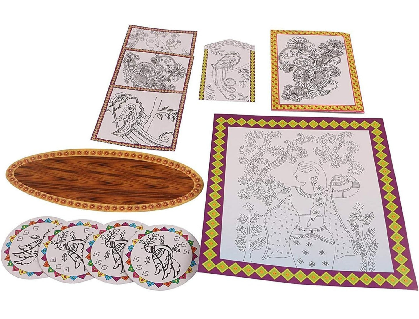 Madhubani Art, Madhubani Painting Set, Art Kit for Kids