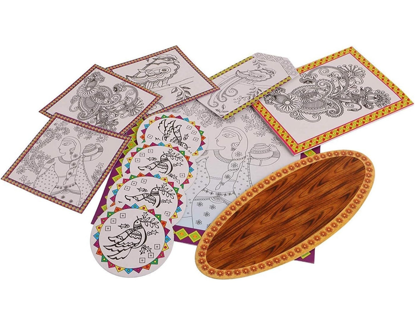Madhubani Art, Madhubani Painting Set, Art Kit for Kids