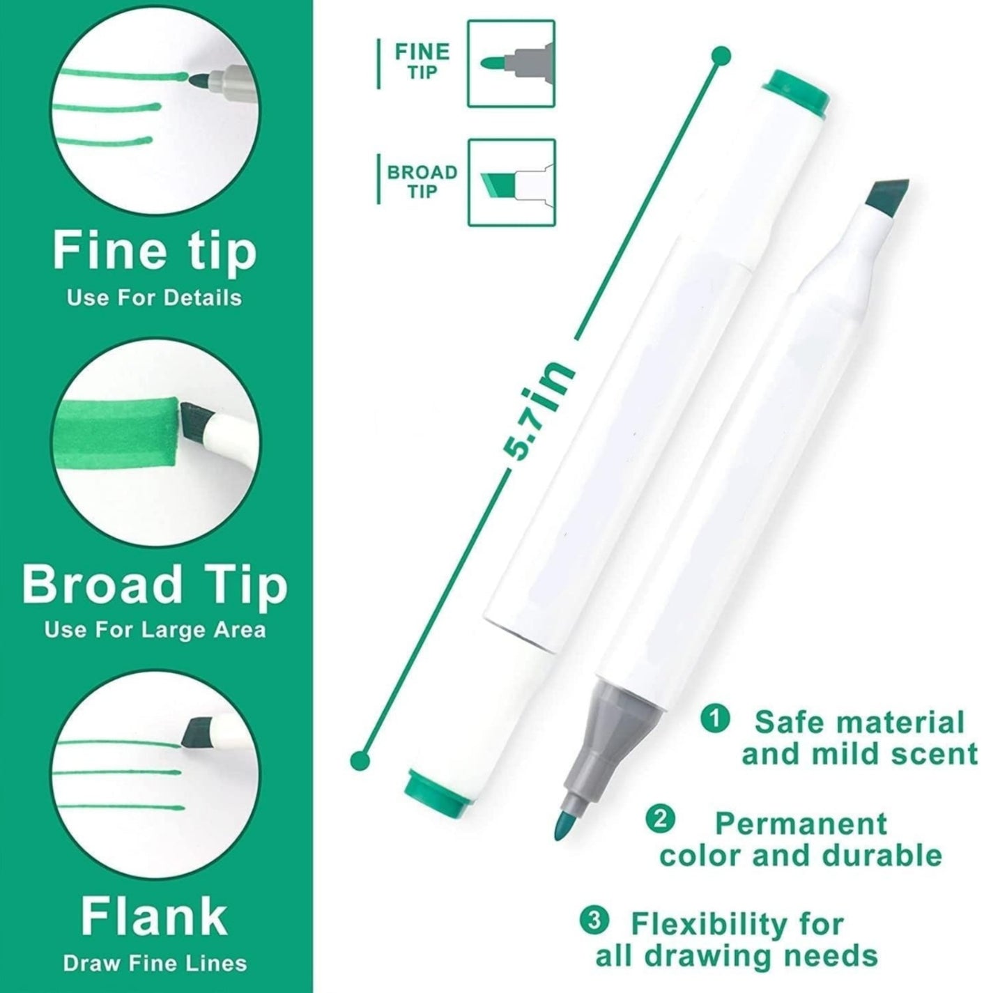 Premium Dual-Tip Art Markers Set for Kids
