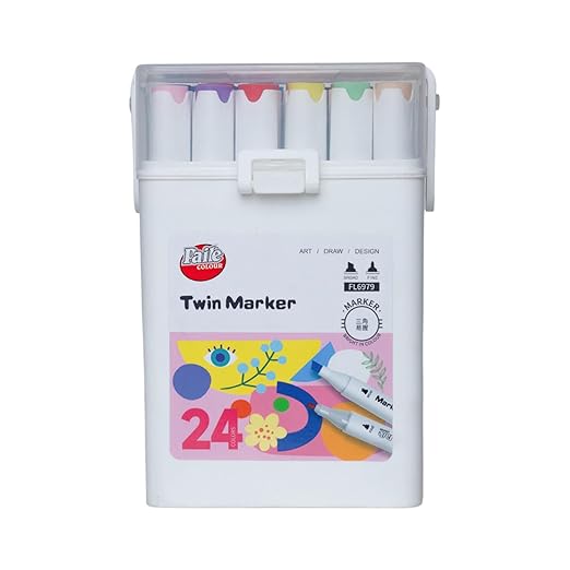 Double Sided Colour Pen (Set Of 24 Pcs)