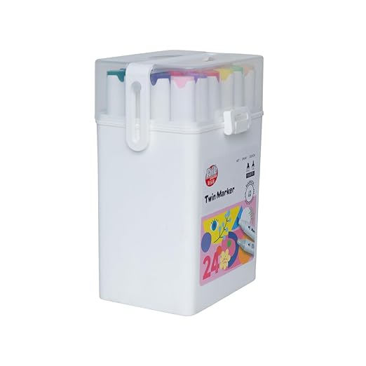 Double Sided Colour Pen (Set Of 24 Pcs)