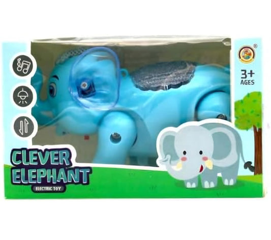 Clever Elephant Musical Walking Toy with Light and Sound for Kids